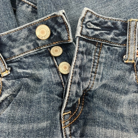 American Eagle Boy Crop Stretch Button Fly Jeans Size 30 Women’s - Picture 6 of 7